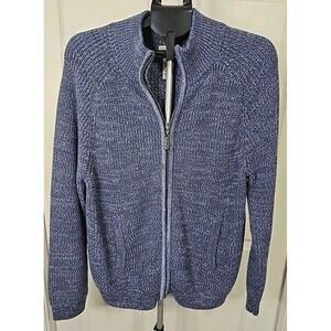 L.L. Bean Men's Medium (Reg) Full Zip Cardigan Sweater Navy Blue